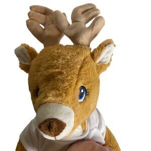 Vintage The Bear Factory Reindeer Plush 2001 Blue Eyes T-shirt Stuffed Animal